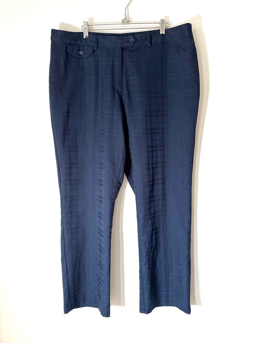 Lady Hagan navy blue plaid Athletic Golf Pants
